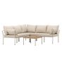 Jamal loungeset  - hoekbank en tafel - beige/zand