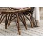 Leila loungestoel - donker walnoot - rattan