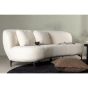 Daniele organische 3-zits bank - 224 cm - boucle - wit