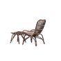 Leila loungestoel - donker walnoot - rattan