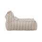 Liam loungepoef - wit/beige gestreept