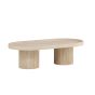 Bjørn ovale salontafel - 120 x 60 cm - travertinlook