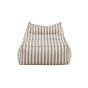 Liam loungepoef - wit/beige gestreept