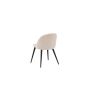 Zako eetkamerstoel - ruitpatroon - velvet - beige