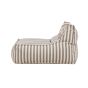 Liam loungepoef - wit/beige gestreept