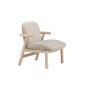 Nakamura fauteuil - rubberhout en stof - beige