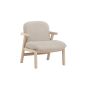 Nakamura fauteuil - rubberhout en stof - beige