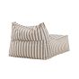 Liam loungepoef - wit/beige gestreept