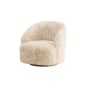 Mehta fauteuil - fake fur - beige