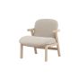 Nakamura fauteuil - rubberhout en stof - beige