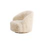 Mehta fauteuil - fake fur - beige
