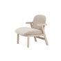 Nakamura fauteuil - rubberhout en stof - beige