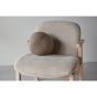 Nakamura fauteuil - rubberhout en stof - beige