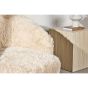 Mehta fauteuil - fake fur - beige