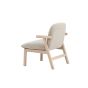 Nakamura fauteuil - rubberhout en stof - beige