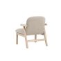 Nakamura fauteuil - rubberhout en stof - beige