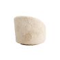 Mehta fauteuil - fake fur - beige