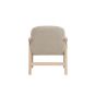 Nakamura fauteuil - rubberhout en stof - beige