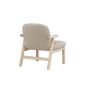 Nakamura fauteuil - rubberhout en stof - beige