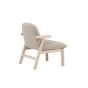Nakamura fauteuil - rubberhout en stof - beige
