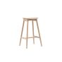Nika barkruk 76 cm - rubberhout - naturel