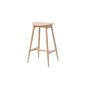 Nika barkruk 76 cm - rubberhout - naturel