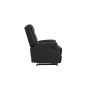 Pino verstelbare fauteuil - lederlook - zwart
