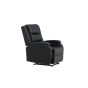 Pino verstelbare fauteuil - lederlook - zwart