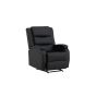 Pino verstelbare fauteuil - lederlook - zwart