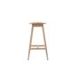 Nika barkruk 76 cm - rubberhout - naturel