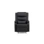 Pino verstelbare fauteuil - lederlook - zwart