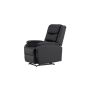 Pino verstelbare fauteuil - lederlook - zwart