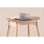 Nika barkruk 76 cm - rubberhout - naturel