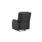 Pino verstelbare fauteuil - lederlook - zwart