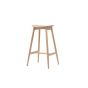 Nika barkruk 76 cm - rubberhout - naturel