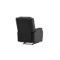 Pino verstelbare fauteuil - lederlook - zwart