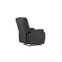 Pino verstelbare fauteuil - lederlook - zwart