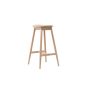 Nika barkruk 76 cm - rubberhout - naturel