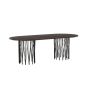 Seko deens ovale eettafel - 220 x 100 cm - mokka