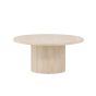 Ilia ronde salontafel - ø80 cm - travertinlook