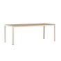 Mehmet tuintafel - 210 x 90 cm - beige/houtlook