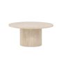 Ilia ronde salontafel - ø80 cm - travertinlook
