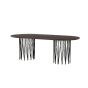 Seko deens ovale eettafel - 220 x 100 cm - mokka