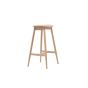 Nika barkruk 76 cm - rubberhout - naturel