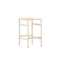 Polsty barkruk 63 cm - rattan - beige