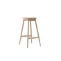 Nika barkruk 76 cm - rubberhout - naturel
