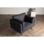 Kora fauteuil - linnen - zwart