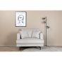 Ruma fauteuil - ribstof - beige