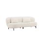 Daniele organische 3-zits bank - 224 cm - boucle - wit