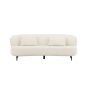 Daniele organische 3-zits bank - 224 cm - boucle - wit